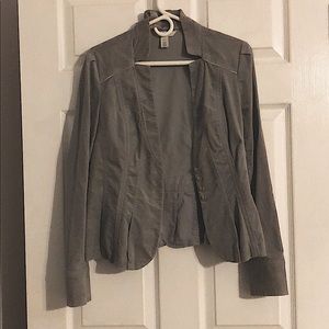 Grey velvet blazer